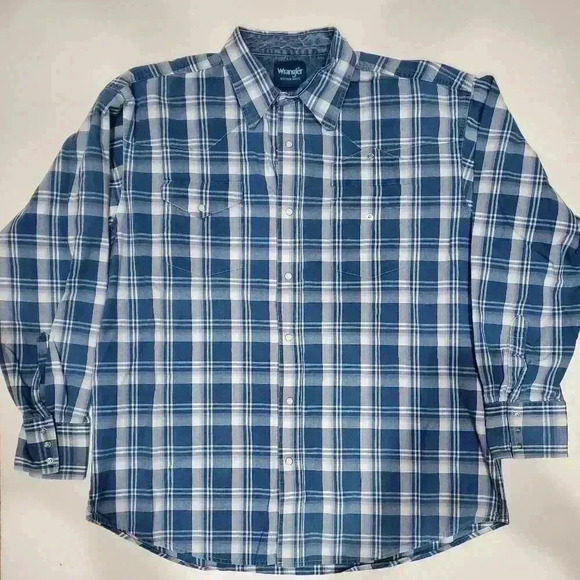 Wrangeler Pearl Snap Plaid 2 XL Shirt - Picture 1 of 4